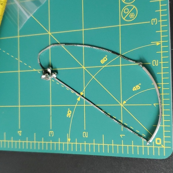 Sterling Silver 925 Bar Bolo Tie Bracelet - Picture 3 of 4